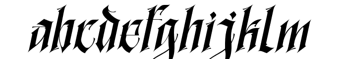 Blacker Spirit Italic Font LOWERCASE