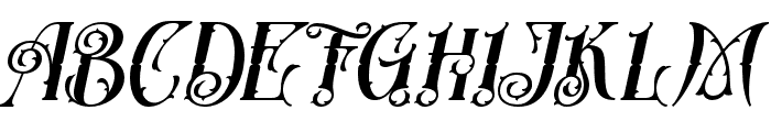BlackerGothic-Italic Font UPPERCASE