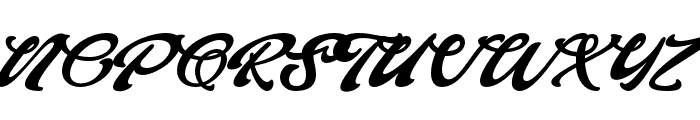 BlackerScript-Italic Font UPPERCASE