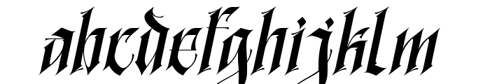 BlackerSpirit-Italic Font LOWERCASE