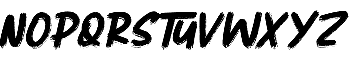 BlackerStrokes-Italic Font LOWERCASE