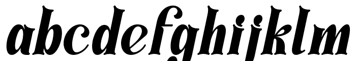 Blacket-Italic Font LOWERCASE