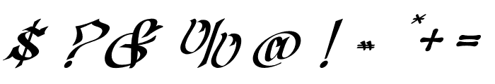 Blackfitty Italic Font OTHER CHARS