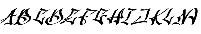 Blackfitty Italic Font UPPERCASE