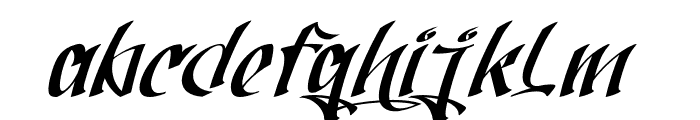 Blackfitty Italic Font LOWERCASE