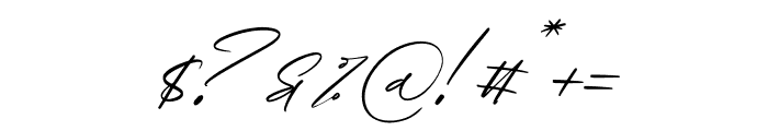 Blackmore Italic Font OTHER CHARS
