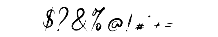 Blackscript Font OTHER CHARS