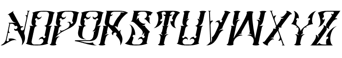 Blacksiny Italic Font UPPERCASE