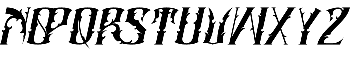 Blacksiny Italic Font LOWERCASE