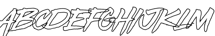 Blacksver Outline Font UPPERCASE