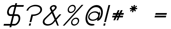 Blacktie Expanded Oblique Font OTHER CHARS