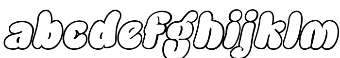 Blagbag Italic Outline Font LOWERCASE
