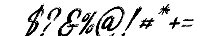 Blakecot Brush Italic Font OTHER CHARS