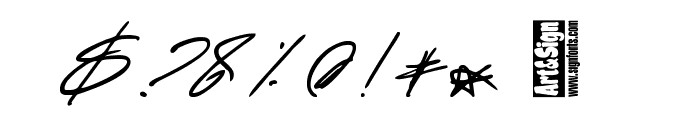 Blanc Signature Font OTHER CHARS