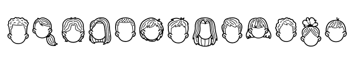 Blank Face Doodle Font UPPERCASE