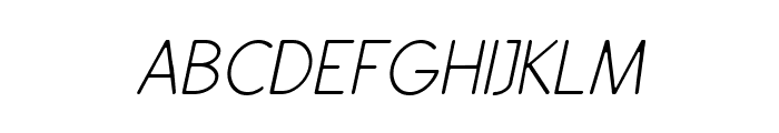 Blankers Light Italic Font LOWERCASE
