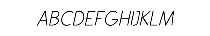 Blankers-LightItalic Font LOWERCASE
