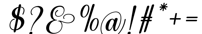 BlaytinaItalic-Italic Font OTHER CHARS
