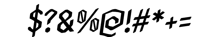 Bleachour Oblique Font OTHER CHARS