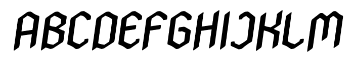 Bleachour Oblique Font UPPERCASE