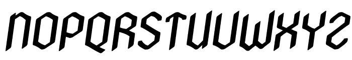 Bleachour Oblique Font LOWERCASE