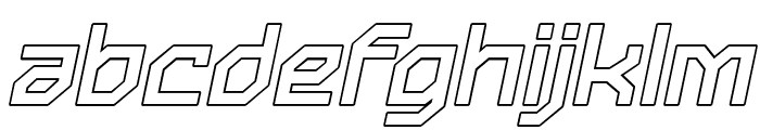 Blenger Tech Italic Outline Font LOWERCASE