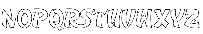 Bling Nioh Outline Font UPPERCASE