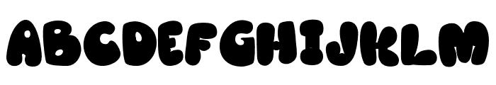 BlobsyBubbleGum-Regular Font UPPERCASE