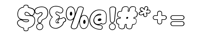 Blocky Outline Regular Font OTHER CHARS