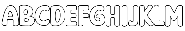 Blocky Outline Regular Font UPPERCASE