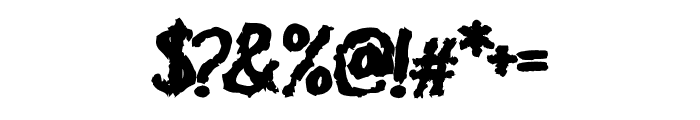 Bloody Screams Font OTHER CHARS