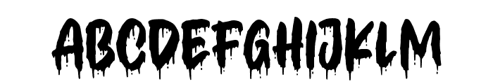 BloodyScary-Regular Font LOWERCASE