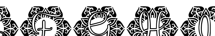 Blossom Mandala Monogram Font LOWERCASE