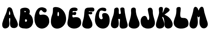 Blue Groovy Flower Font LOWERCASE