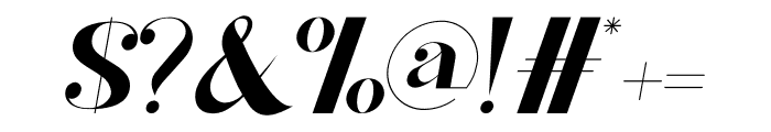 Bluefine Italic Font OTHER CHARS