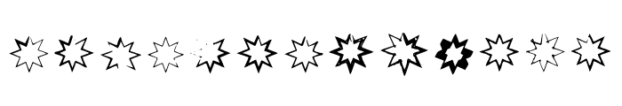 Bm Stars - Octogram Font UPPERCASE