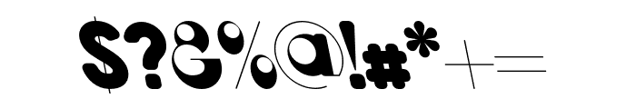 Bobar Oblique Reversed Font OTHER CHARS