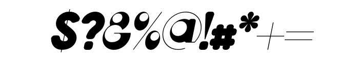 Bobar Oblique Font OTHER CHARS