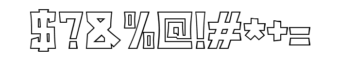 Bodax Bold Outline Font OTHER CHARS