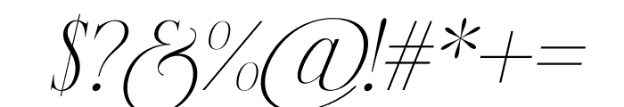 Bodera Italic Font OTHER CHARS