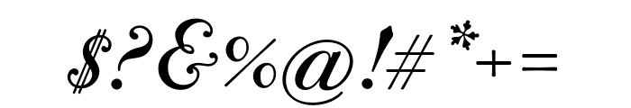 BodoniTerracina-MediumItalic Font OTHER CHARS