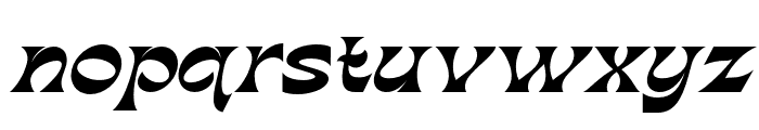 Bohay-Oblique Font LOWERCASE