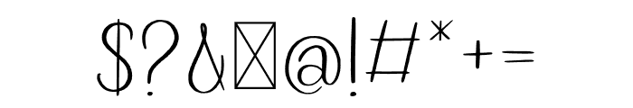 Boho Signature Thin Font OTHER CHARS