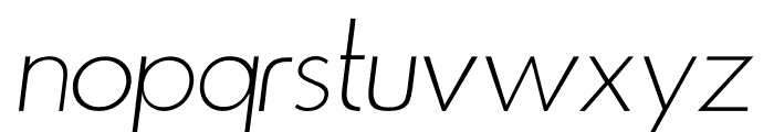 Boilover Thin Italic Font LOWERCASE