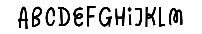 Bojangles Font - Filled Regular Font LOWERCASE