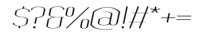Bokeseni ExtraLight Expanded Italic Font OTHER CHARS