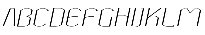 Bokeseni ExtraLight Expanded Italic Font UPPERCASE