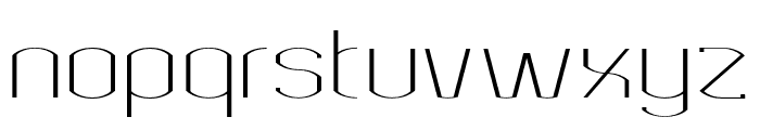 Bokeseni ExtraLight Expanded Font LOWERCASE