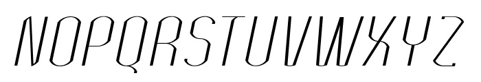Bokeseni ExtraLight Italic Font UPPERCASE