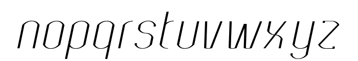 Bokeseni ExtraLight Italic Font LOWERCASE